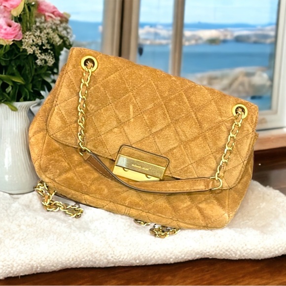 Vintage Camel brown Suede Michael Kors shoulder bag - Picture 3 of 10